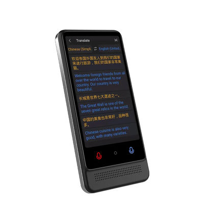Todos los idiomas traductor de voz instantáneo dispositivo de grabación de 4,02 pulgadas 2200mA
