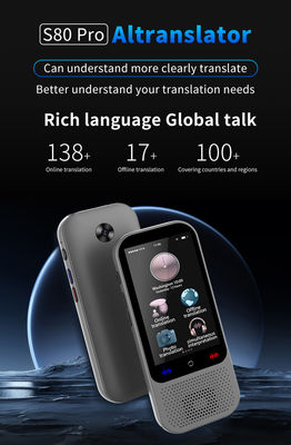 2025 S80PRO Traductor de idiomas Dispositivo 138 Idiomas Traducción por voz portátil en línea fuera de línea